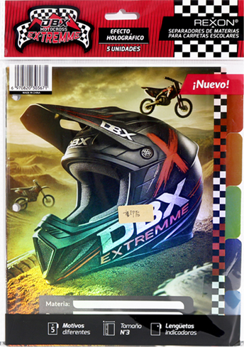 (0652**DE) SEPARADOR N3 REXON DBX EXTREME - CARPETAS - SEPARADORES ESCOLARES/A4