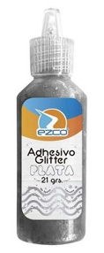 ADHESIVO EZCO C/GLITTER PLATA - ADHESIVOS - ADHESIVOS
