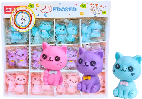 (10508G) GOMA FANTASIA GATITOS 26619 - GOMAS DE BORRAR - GOMAS