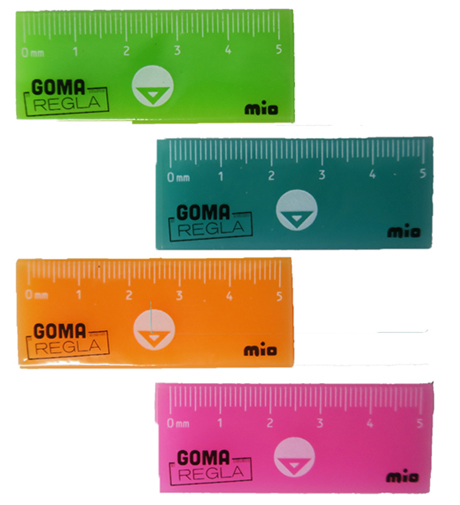 (105131) GOMA PZZI MIO REGLA FLUO - GOMAS DE BORRAR - GOMAS