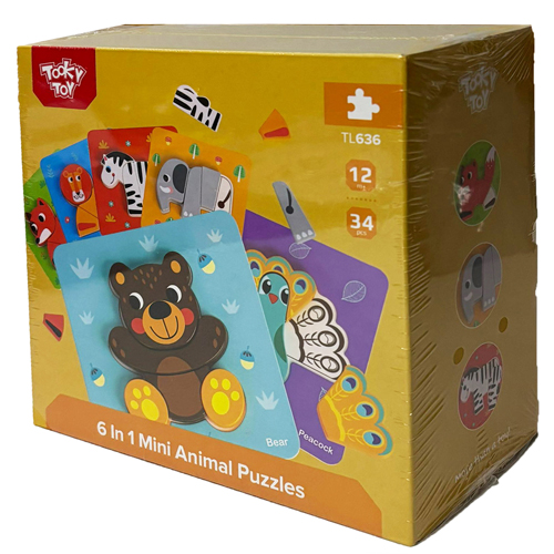 (117621) PUZZLE MAD MINI ANIMAL X6 FT729 - JUGUETES - JUEGOS Y JUGUETES