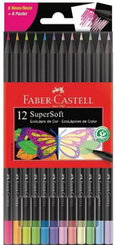 (120122V) LAPICES FABER C.SUPERSOFT NEON+PAST - LAPICES COLOR - LAPICES COLOR