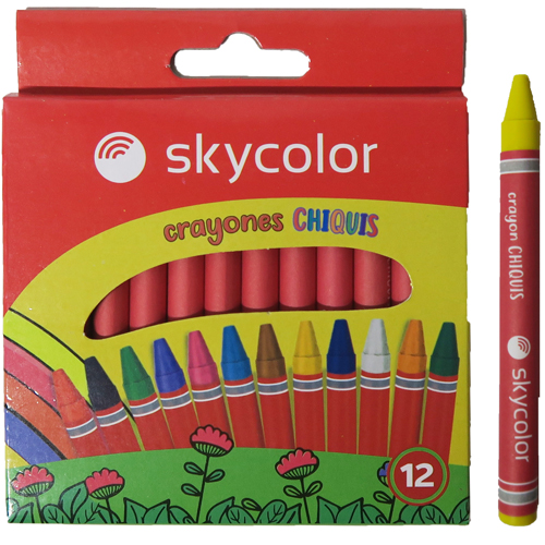 (125304) CRAYON SKYCOLOR CHIQUIS X12 - CERAS/CRAYONES - CERAS/CRAYONES