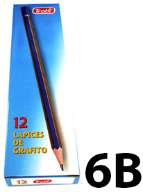 (1259**6B) LAPIZ GRAFITO TRABI 6B X DOC. - LAPICES GRAFITO - LAPICES GRAFITO