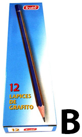 (1259**B) LAPIZ GRAFITO TRABI  B X DOC. - LAPICES GRAFITO - LAPICES GRAFITO