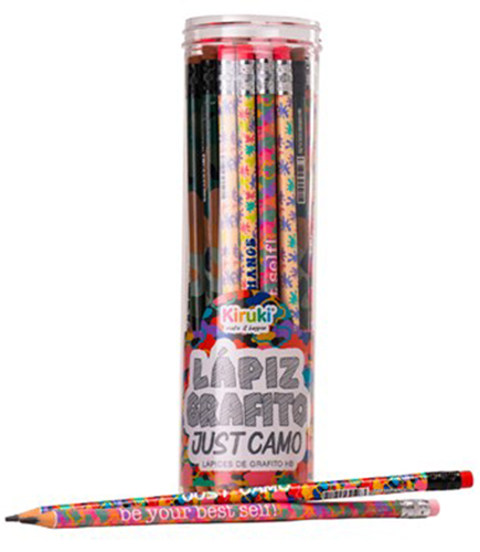 (12808) LAPIZ GRAFITO KIRUKI CAMO C/G - LAPICES GRAFITO - LAPICES GRAFITO