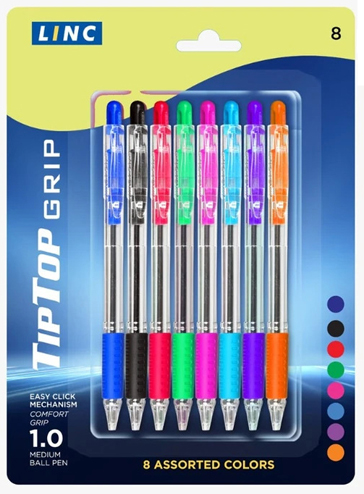 (143122) BOLIGRAFO LINC TIP TOP RETRAC.X8 - BOLIGRAFOS - BOLIGRAFOS USO DIARIO