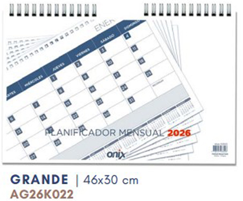 (145622) PLANIF.ONIX K022 46X30 GRANDE - AGENDAS - REPUESTOS/CALENDARIO