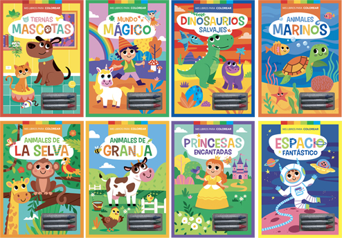 (147125) LIBRO BK MIS LIBROS P/COLOREAR +CRA - LIBROS - LIBROS