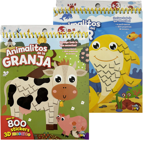(147582) LIBRO FUN MOSAICO 3D STICKERS - LIBROS - LIBROS