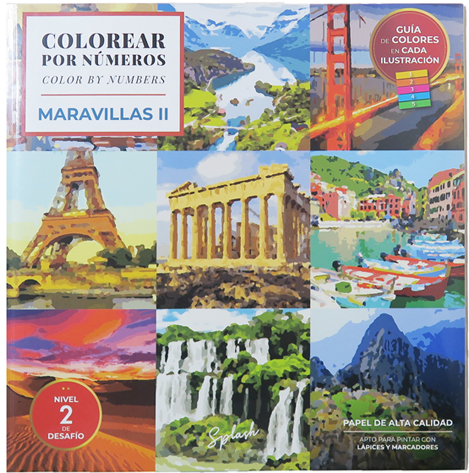 (148495) LIBRO SPL COLOREAR X NUM MARAVIL.II - LIBROS - LIBROS