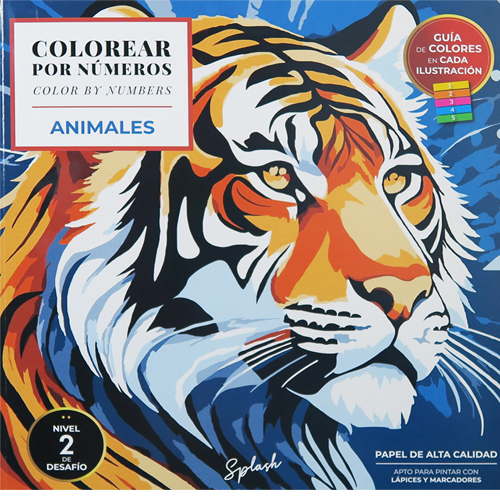 (148695) LIBRO SPL COLOREAR X NUM.ANIMALES - LIBROS - LIBROS