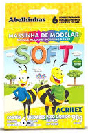MASA ACRILEX SOFT X 6 SURTIDAS - LINEA ARTISTICA - PLASTILINAS Y MASAS