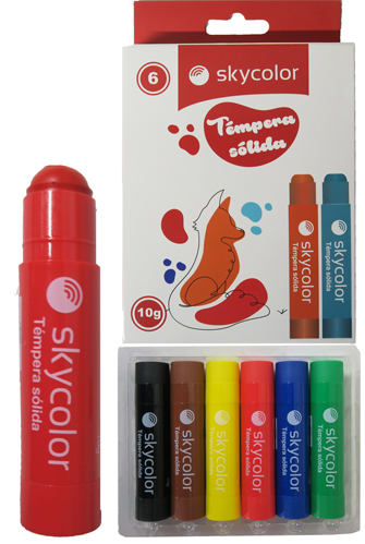 (149023) TEMPERA SKYCOLOR SOLIDA X6 SURT. - LINEA ARTISTICA - TEMPERAS