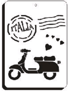 (1510**F1) STENCIL CREA 20X30 624-F1 MOTO ITAL - LINEA ARTISTICA - VARIOS ARTISTICA