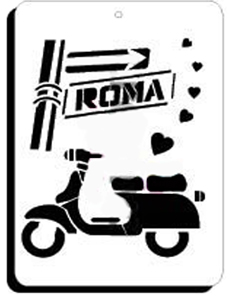 STENCIL CREA 20X30 624-F2 MOTO ROMA - LINEA ARTISTICA - VARIOS ARTISTICA