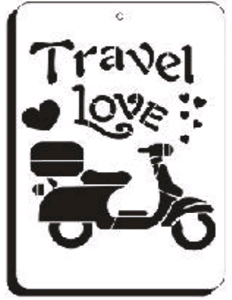 (1510**F4) STENCIL CREA 20X30 624-F4 MOTO TRAV - LINEA ARTISTICA - VARIOS ARTISTICA