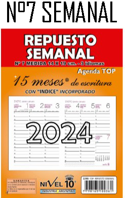 (15140) REP.AG NIVEL Nº7 SEM.3298 - AGENDAS 2024 - REPUESTOS/CALENDARIO