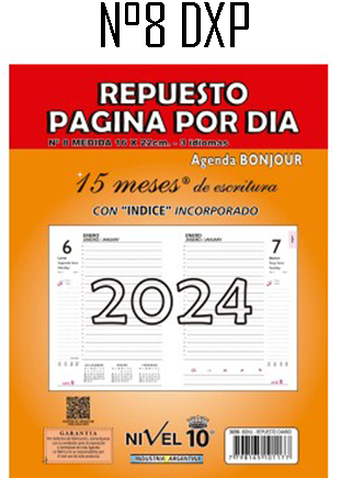(15142) REP.AG NIVEL Nº8 DIARIO 3698 - AGENDAS 2024 - REPUESTOS/CALENDARIO