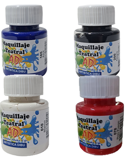 (15304M) MAQUILLAJE AD TEATRAL X40ML - LINEA ACRILEX PINTURAS - ACRILICOS AD