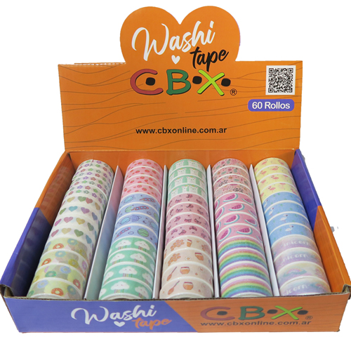(153676) ROLLO CINTA WASHI TAPE IRID.CBX - LINEA ARTISTICA - WASHI TAPE