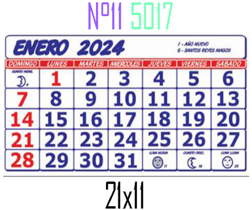 (15456) CALENDARIO NIVEL 5017 Nº11 21X11 - AGENDAS 2023 - REPUESTOS/CALENDARIO