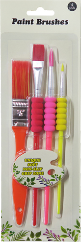 (155358) PINCEL DIBU ERGONOMICOS SURT.X4 - PINCELES Y RODILLOS - PINCELES