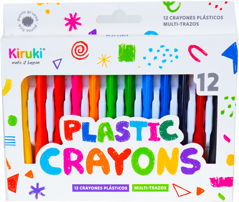 (155625) CRAYON KIRUKI PLASTIC X12 - CERAS/CRAYONES - CERAS/CRAYONES