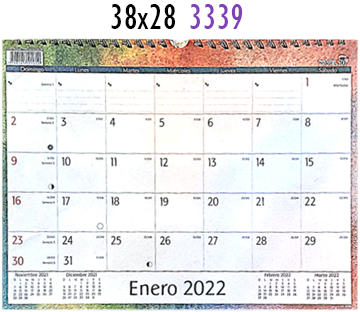 (15564) PLANIF.NIVEL 3339 38X28 COLOR - AGENDAS 2022 - REPUESTOS/CALENDARIO