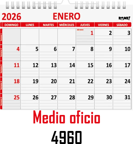 (15876M) PLANIF.R 4960   1/2 OF RO - AGENDAS - REPUESTOS/CALENDARIO