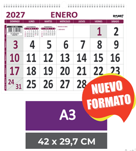 (15889) PLANIF.R 4916 A3 APAI.VI NUM.GDES - AGENDAS - REPUESTOS/CALENDARIO