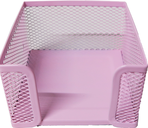 (1605**PRO) PORTATACO METALICO ROSA PASTEL - LINEA ESCRITORIO - LINEA ESCRITORIO