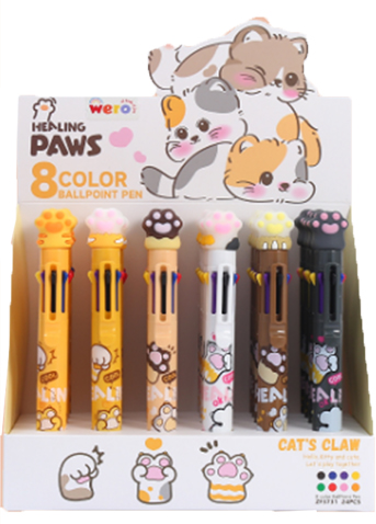 (162693) BOLIGRAFO FANT. 8COL.PAWS 4051 - BOLIGRAFOS - BOLIGRAFOS FANTASIA