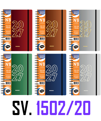 (16276) AGENDA RI A6 METAL 1502/20 SV C/E - AGENDAS - AGENDAS