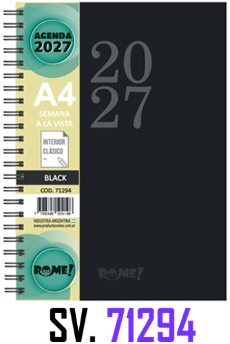 (165212) AGENDA RO A4 BLACK 71294 SV C/E - AGENDAS - AGENDAS
