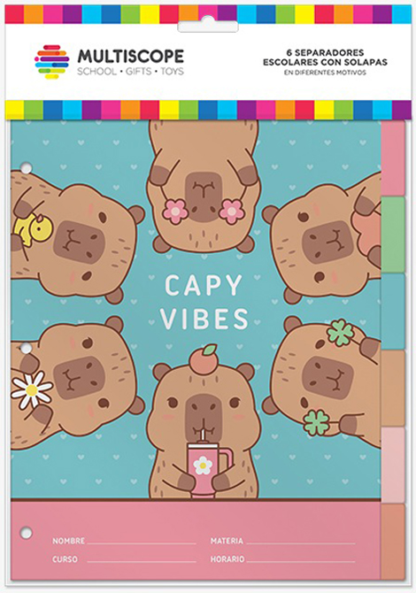 (16522) SEPARADOR N�3 MULT.CAPY VIBES - CARPETAS - SEPARADORES ESCOLARES/A4