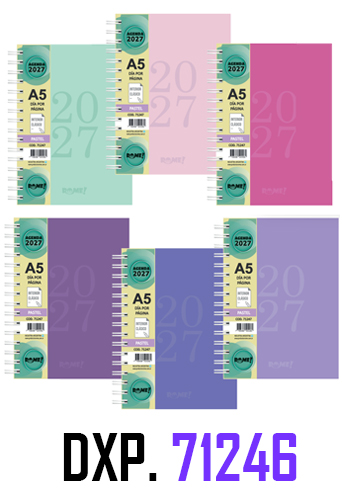 (165234) AGENDA RO A6 PASTEL 71246 DXP C/E - AGENDAS - AGENDAS