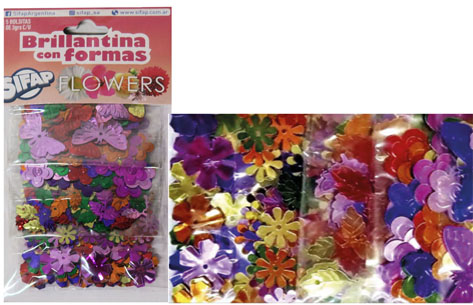(1654**FL) BRILLANTINA S FLOWERS X5 - LINEA ARTISTICA - BRILLANTINAS