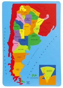 (166081) PUZZLE GOMA EVA MAPA ARGENTINA - GOMA EVA/CORCHO - OTROS GOMALINA