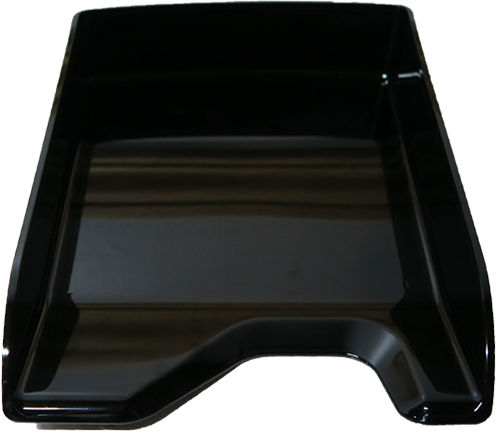 (166521) BANDEJA ACRILICO 1 PISO NEGRA - LINEA ESCRITORIO - LINEA ESCRITORIO