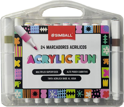 (16713) MARCADOR SIM ACRIL.VALIJA X24 - MARCADORES - MARCADOR VARIOS