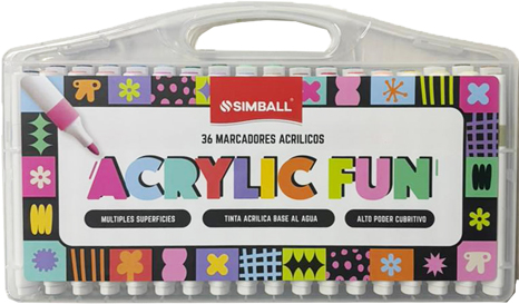 (16714) MARCADOR SIM ACRIL.VALIJA X36 - MARCADORES - MARCADOR VARIOS