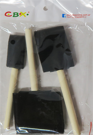 (168901) PINCEL GOMA ESPUMA X3 CBX - PINCELES Y RODILLOS - PINCELES