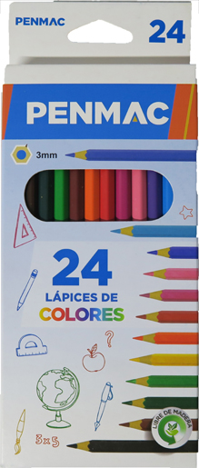 (17107L) LAPICES GIO PENMAC X24 - LAPICES COLOR - LAPICES COLOR