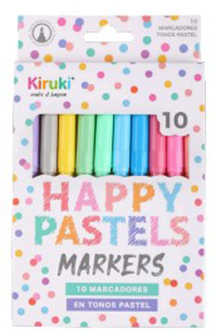 (172002) MARCADOR KIRUKI X10 PASTEL - MARCADORES - MARCADOR ESCOLAR