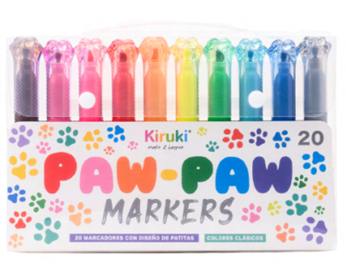 (172055) MARCADOR KIRUKI X20 VALIJA PAW PAW - MARCADORES - MARCADOR ESCOLAR