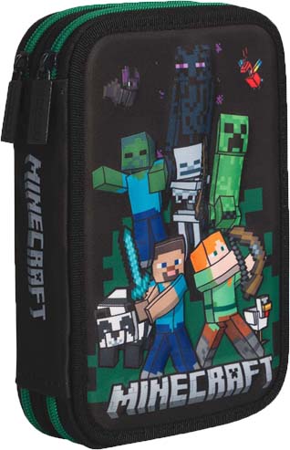 (176678) CANOPLA MOO 2P RELIEVE MINECRAFT - CANOPLAS ESCOLARES - CANOPLAS