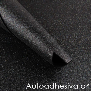 (1769**NE) GOMALINA A4 GLITTER X10 NEGRA - GOMA EVA/CORCHO - GLITTER