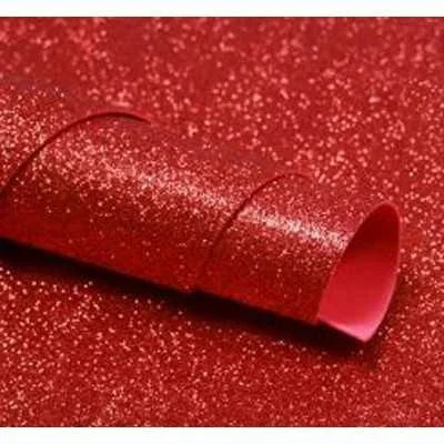 (1769**RO) GOMALINA A4 GLITTER X10 ROJA - GOMA EVA/CORCHO - GLITTER