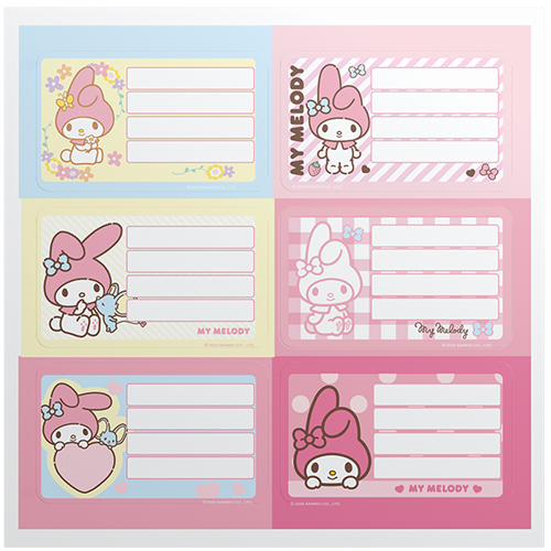 (1800**MM) ETIQUETAS MOO MY MELODY (2X6) - ETIQUETAS - ETIQUETAS ESCOLARES